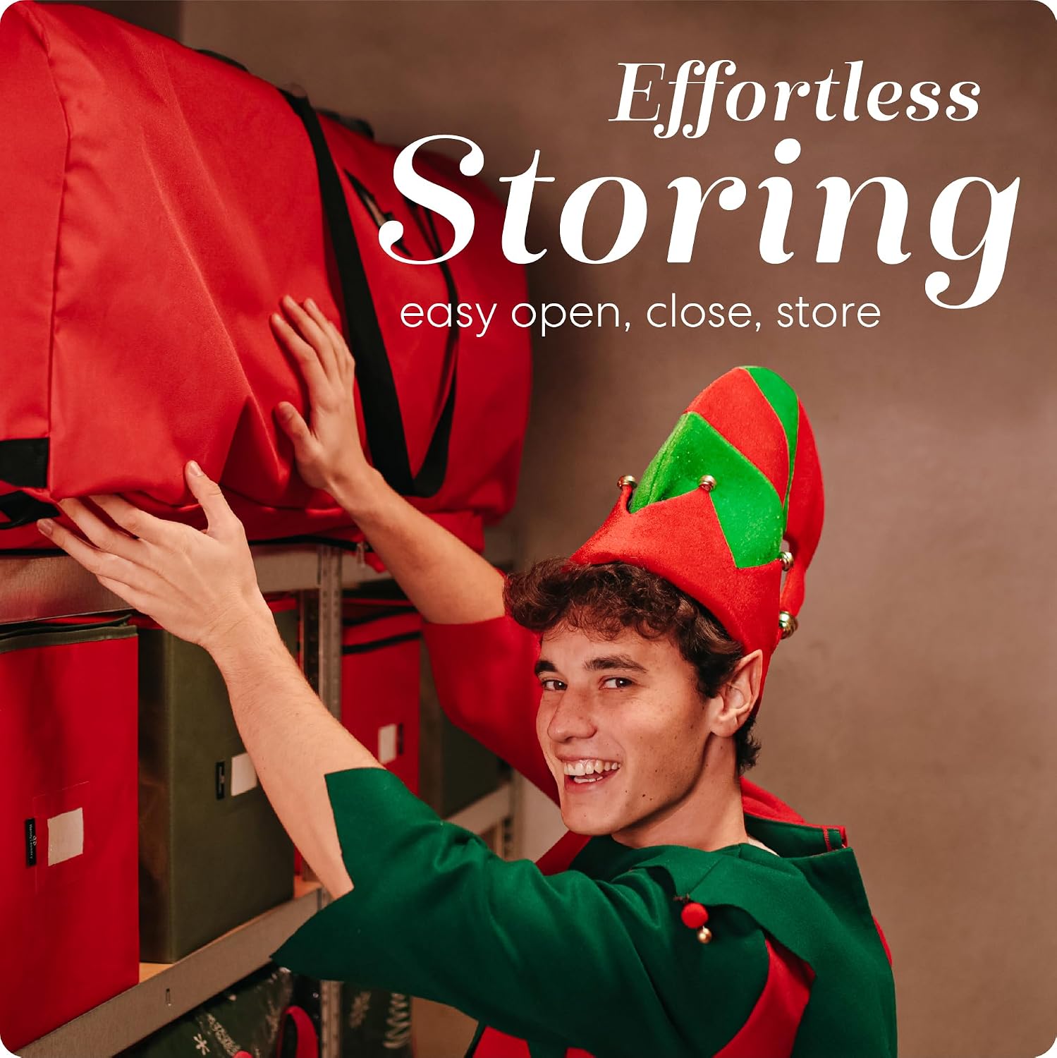 Christmas Tree Storage Bag with Wheels - 600D Oxford, 9 Ft | Waterproof, Dual Zippers, Reinforced Handles, Xmas