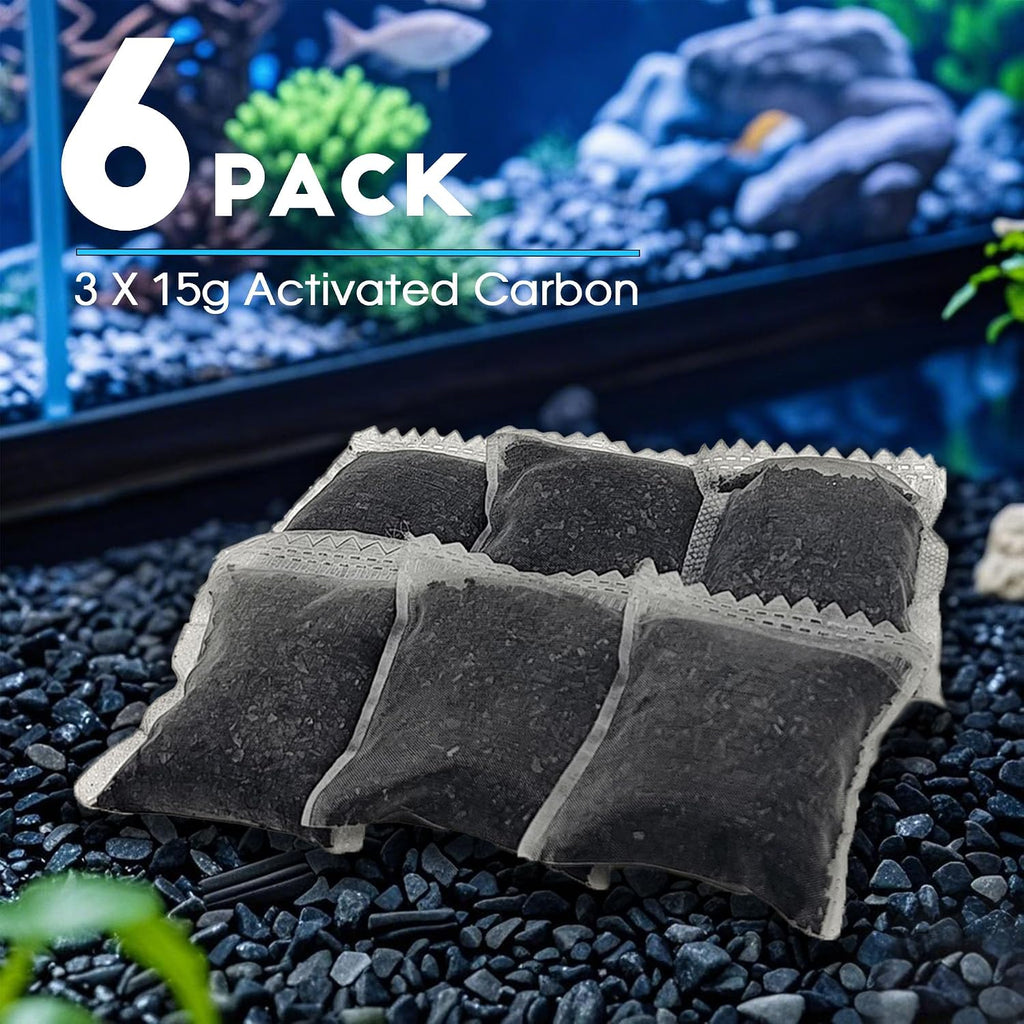 6PCS Activated Carbon Filter Media for Marineland Canister Filter