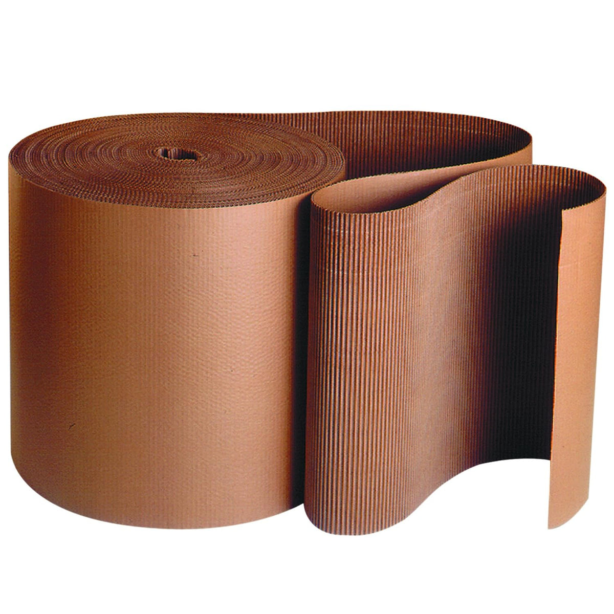 Corrugated Cardboard Roll, 18" x 250', Kraft, Single face Corrugated Roll for Packing, Wrapping, Moving, Storage