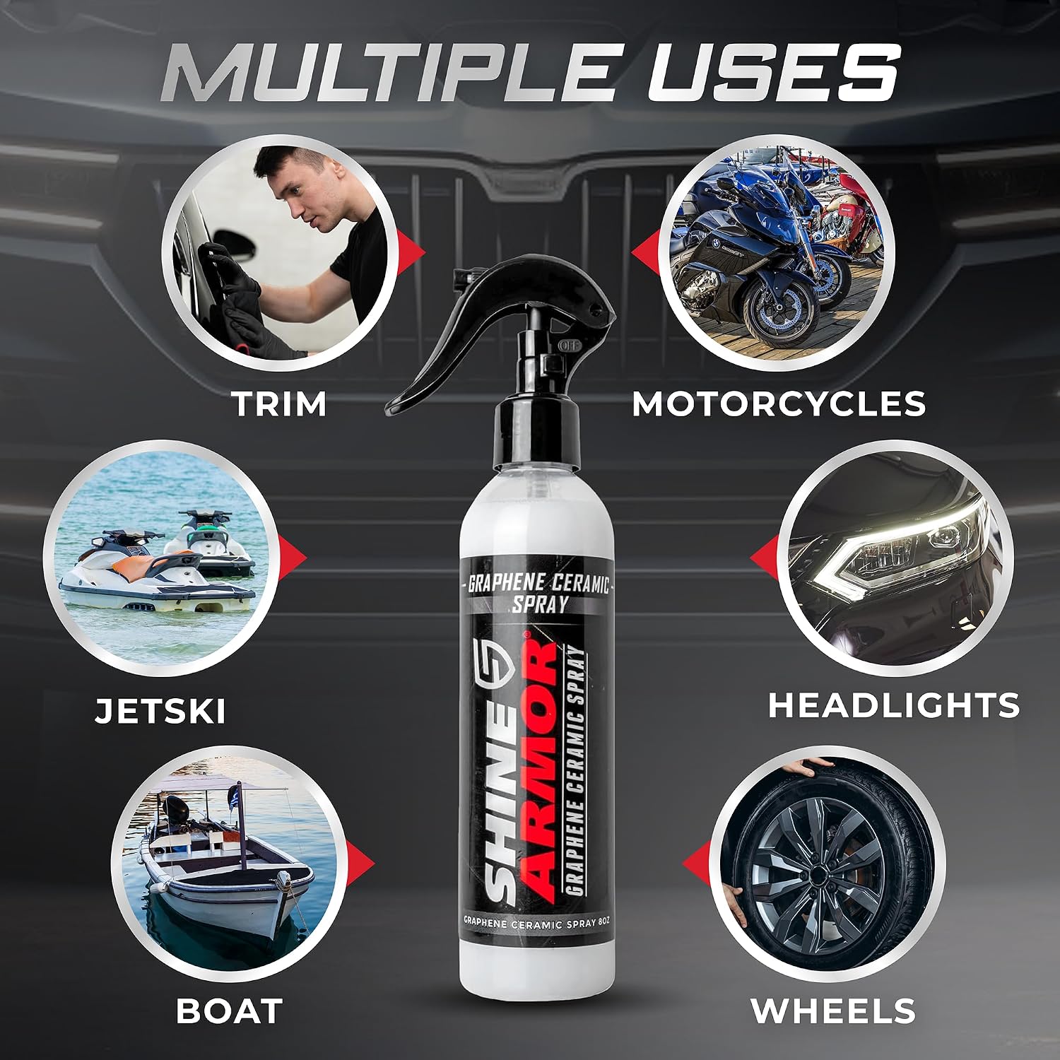 Graphene Ceramic Coating for Cars | Next Gen Car Wax Spray | Protect Paint Work with Highly Concentrated Hydrophobic