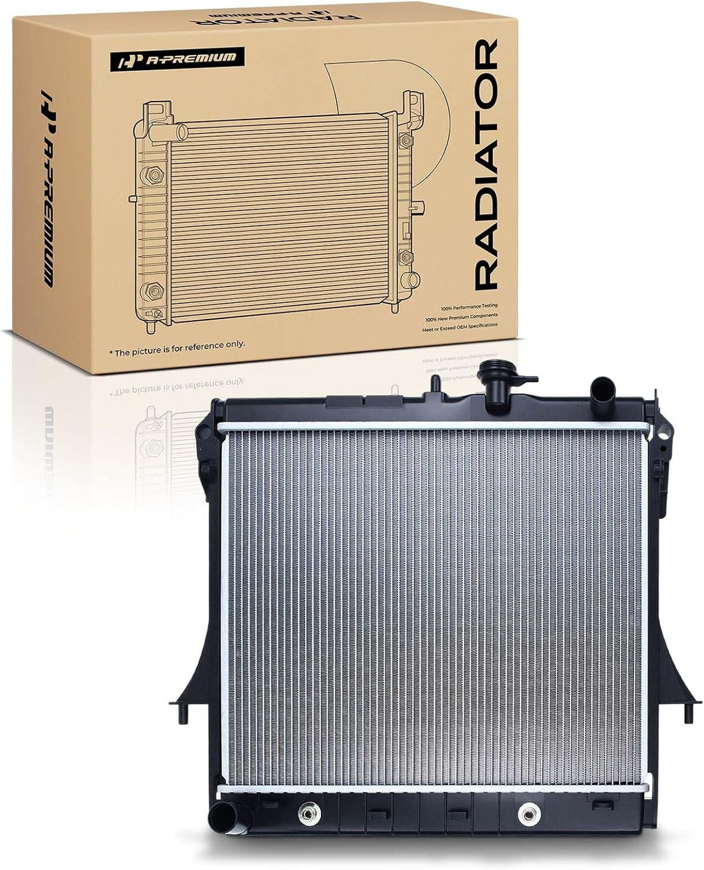 A-Premium Engine Coolant Radiator Assembly with Transmission Oil Cooler