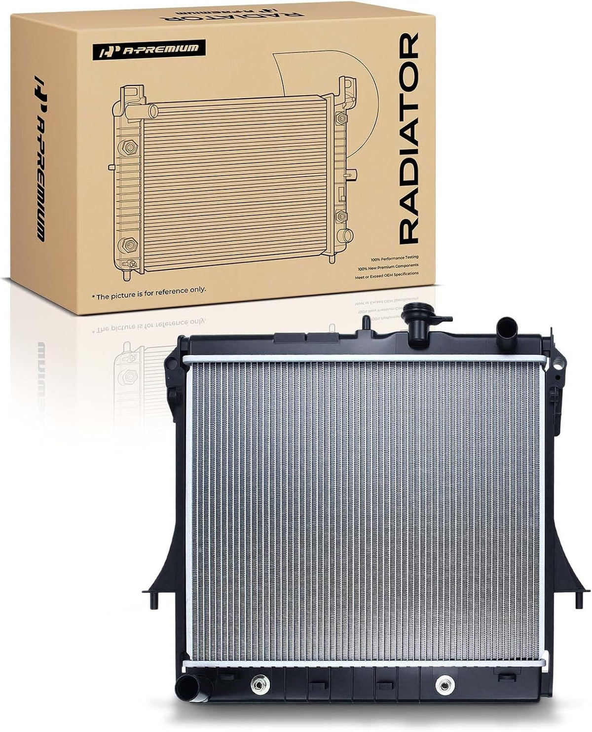 A-Premium Engine Coolant Radiator Assembly with Transmission Oil Cooler
