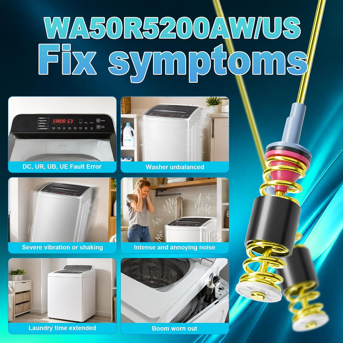 WA50R5200AW/US WA50R5400AV/US Suspension Rods for Samsung Washer