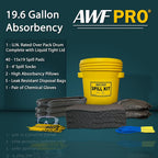 AWF PRO 20 Gallon Universal Spill Kit, 59 Pieces