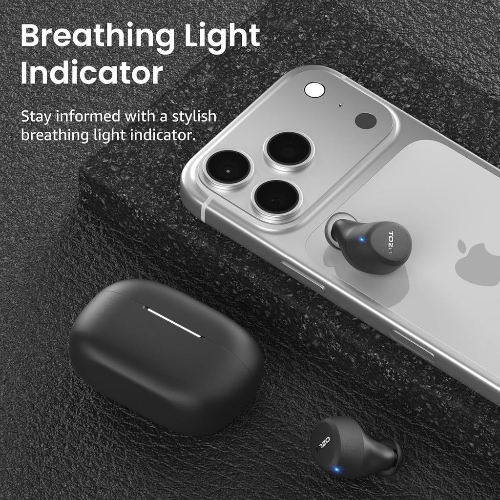 A1 Wireless Earbuds Bluetooth 5.3 Light Weight in Ear IPX5 Waterproof Headphones 2 Mic for AI Calls, Immersive