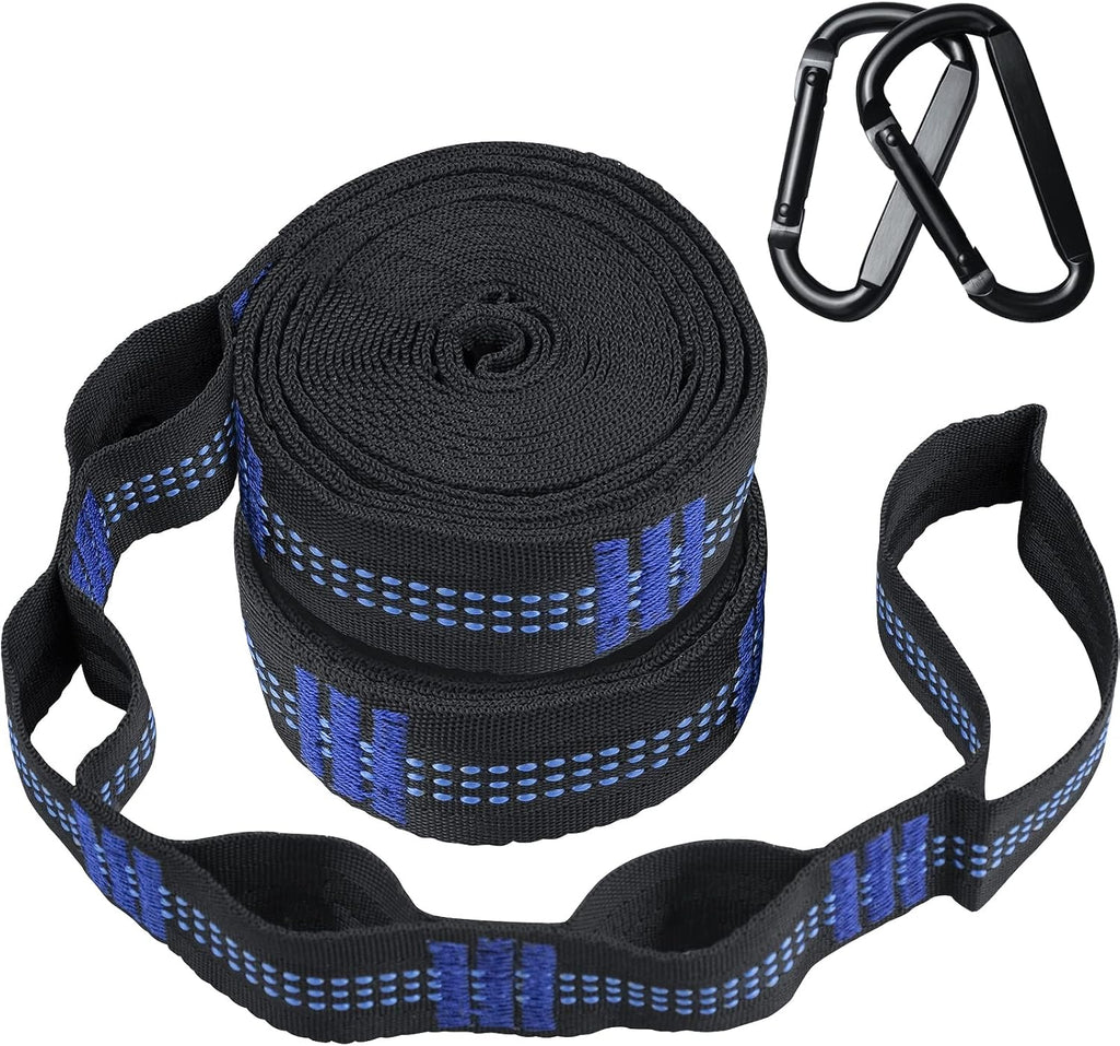 Hammock Straps – Camping Hammock Tree Straps Set | 20 ft Long Combined, 30+2 Loops, 2000 LBS Heavy Duty Strap for