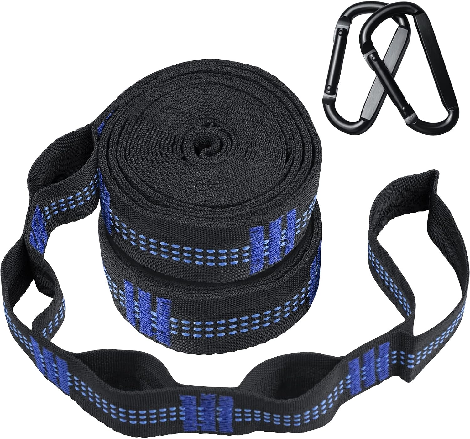 Hammock Straps – Camping Hammock Tree Straps Set | 20 ft Long Combined, 30+2 Loops, 2000 LBS Heavy Duty Strap for