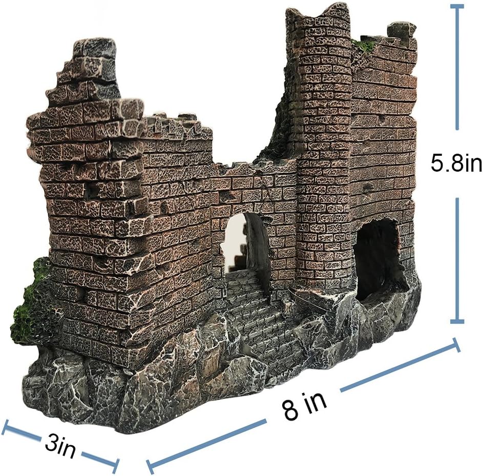 Aquarium Ornaments Resin Castle Decorations - Fish Tank Supplies Accessories, Eco-Friendly Fish Tank Castle Aquarium