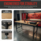 60 Inch Adjustable Workbench for Garage Workshop 29.5-38.6 Inches