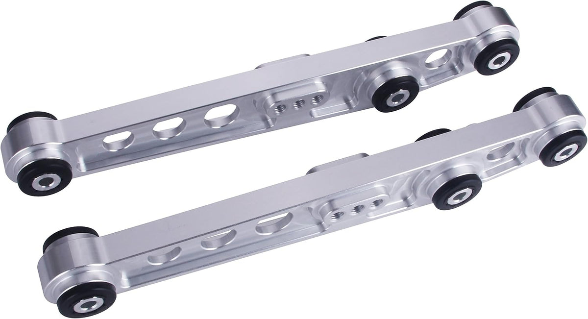 New 2pcs Sliver Al Rear Lower Control Arm Upgrade Performance Replacement Racing Kit fit 1994-2001 Acura Integra / 1992-1995 Honda Civic EG