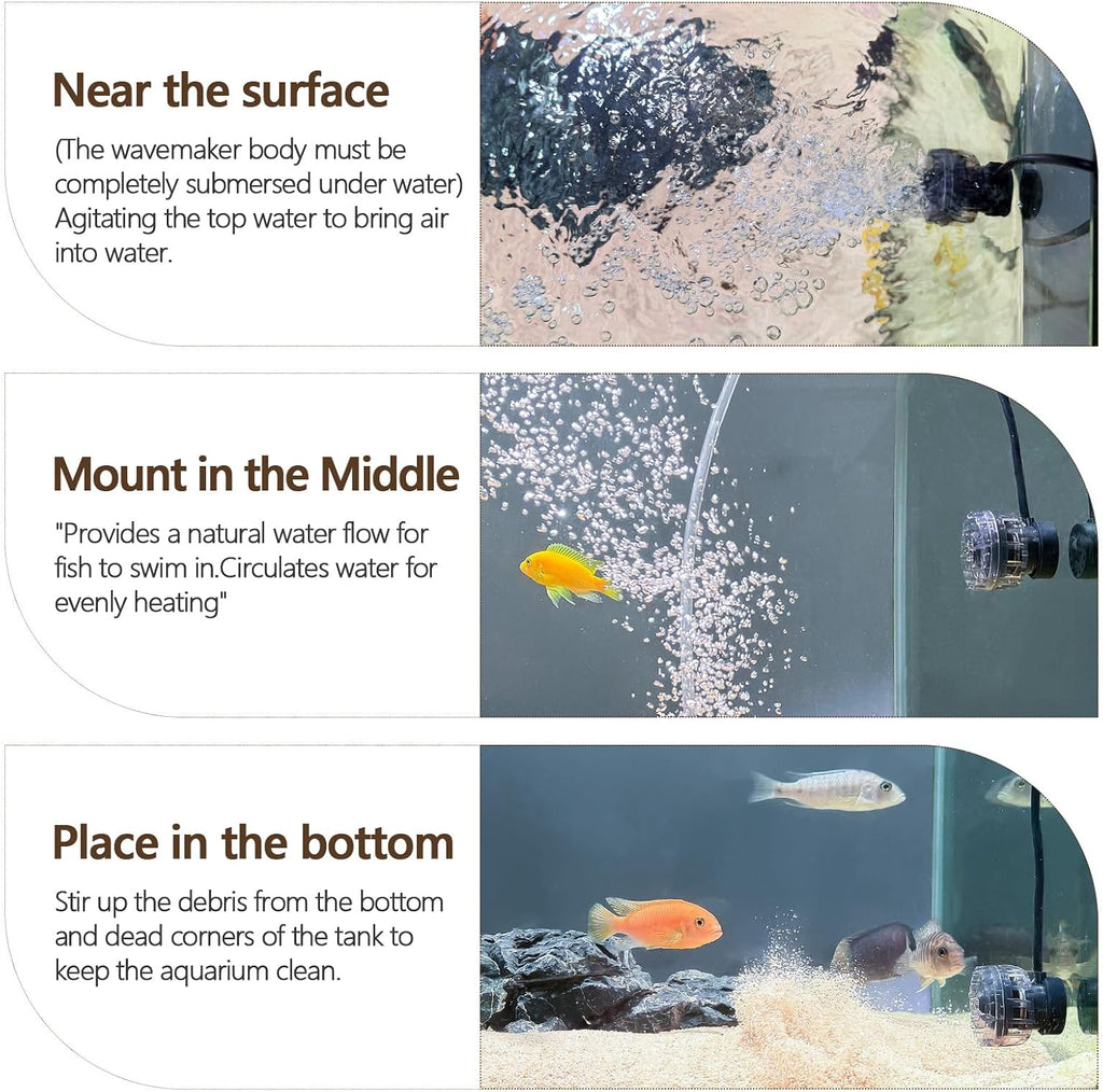 Mini Wave Maker, 660 PGH Powerful Aquarium Powerhead