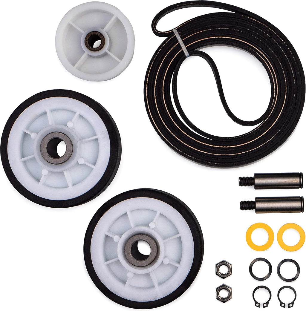 303373, Dryer Drum Support Roller Belt Idler Pulley Repair Kit for Maytag Dryer Parts Neptune Atlantis 3000 Series