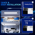 hykolity 4FT LED Shop Light Linkable,8000LM(300w Equivalent),5000K