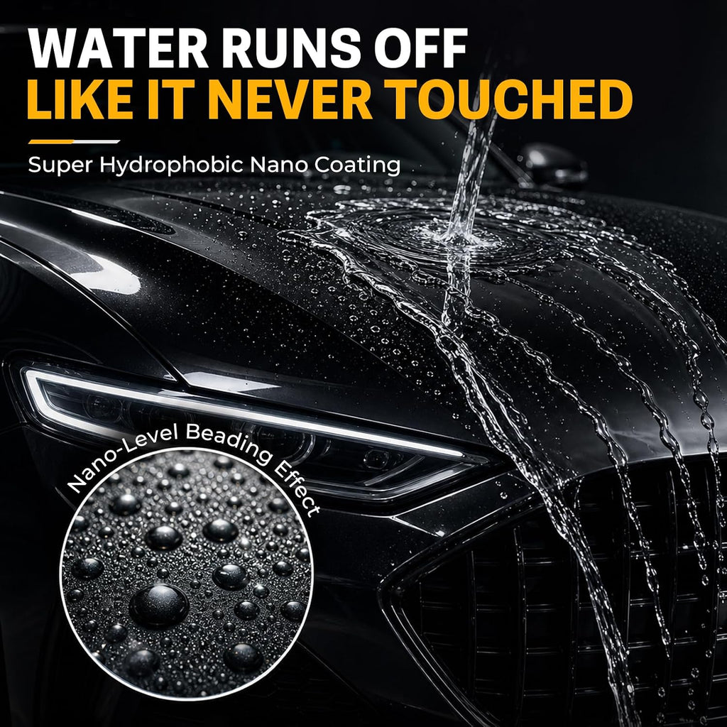 2-in-1 Nano Car Coating Spray, Upgraded Spray Coating Agent, Hydrophobic Ceramic Coating for Cars, Gloss Paint Kit