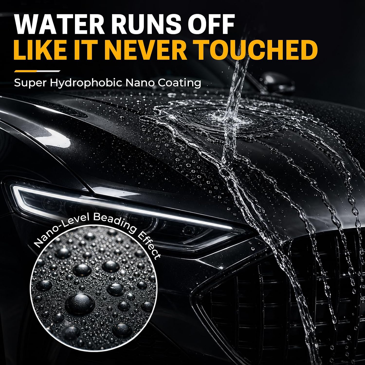 2-in-1 Nano Car Coating Spray, Upgraded Spray Coating Agent, Hydrophobic Ceramic Coating for Cars, Gloss Paint Kit