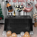 Black Sequin Tablecloth, Glitter Table Cover 50x50 Inch Square