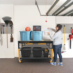 5-in-1 Multifunction Workbench, Miter Saw Stand, Workbench, Utility Cart, Work Platform + Storage Rack, Model# I-SB3M