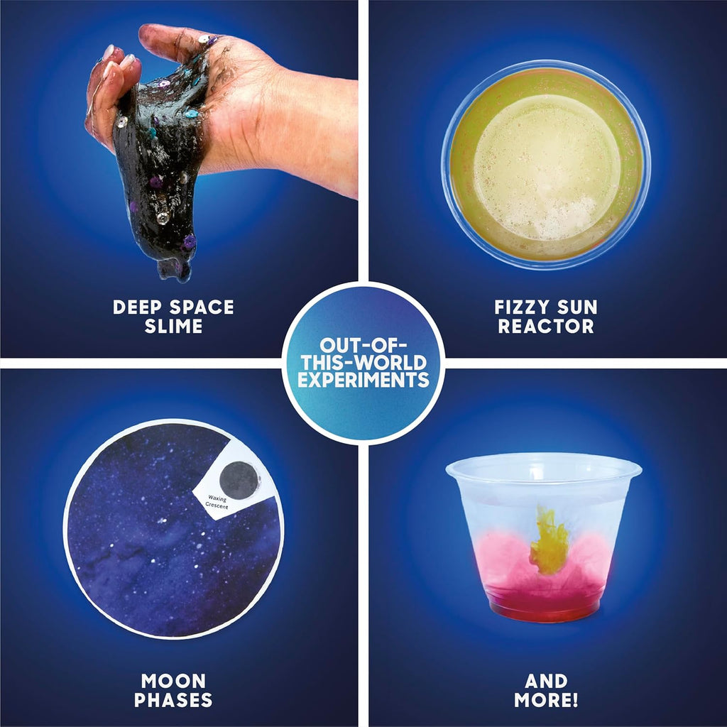 Galactic Space Science Kit – 61 Experiment STEM Lab for Kids| Astronomy & Chemistry Activity Set| Includes DIY