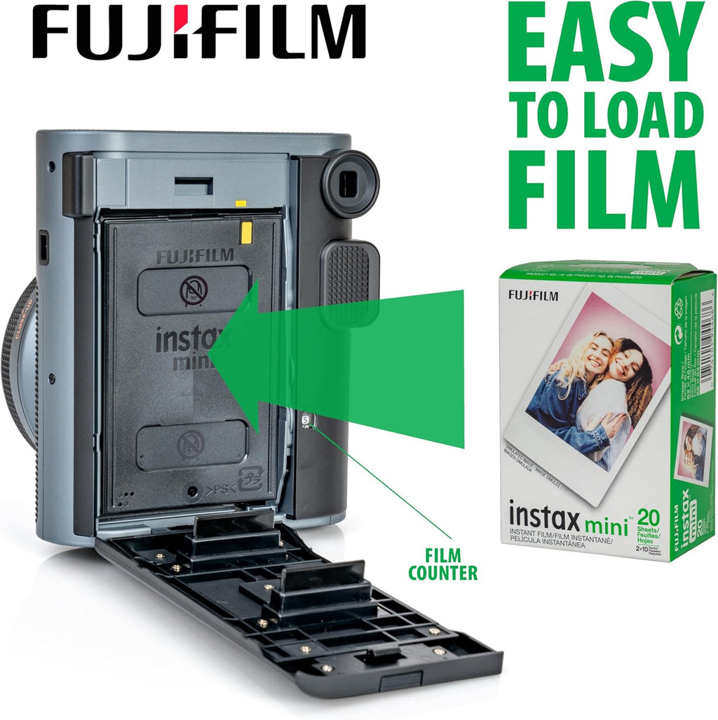Instax Mini 41 Instant Film Camera Black + 20 Instax Instant Film Prints Bundle