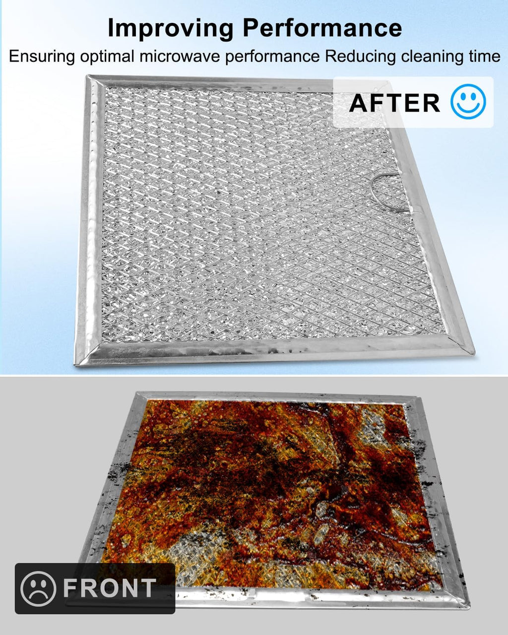 2Pcs Microwave Grease Filter Fit for Samsung ME19R7041FS ME19R7041FT