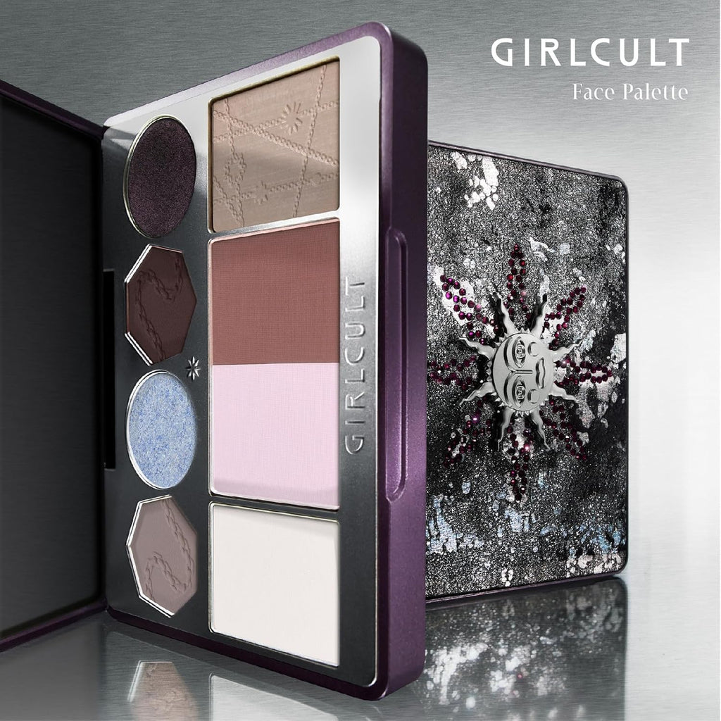 All-in-One Makeup Palette, Full Face Makeup Palette, Red Brown
