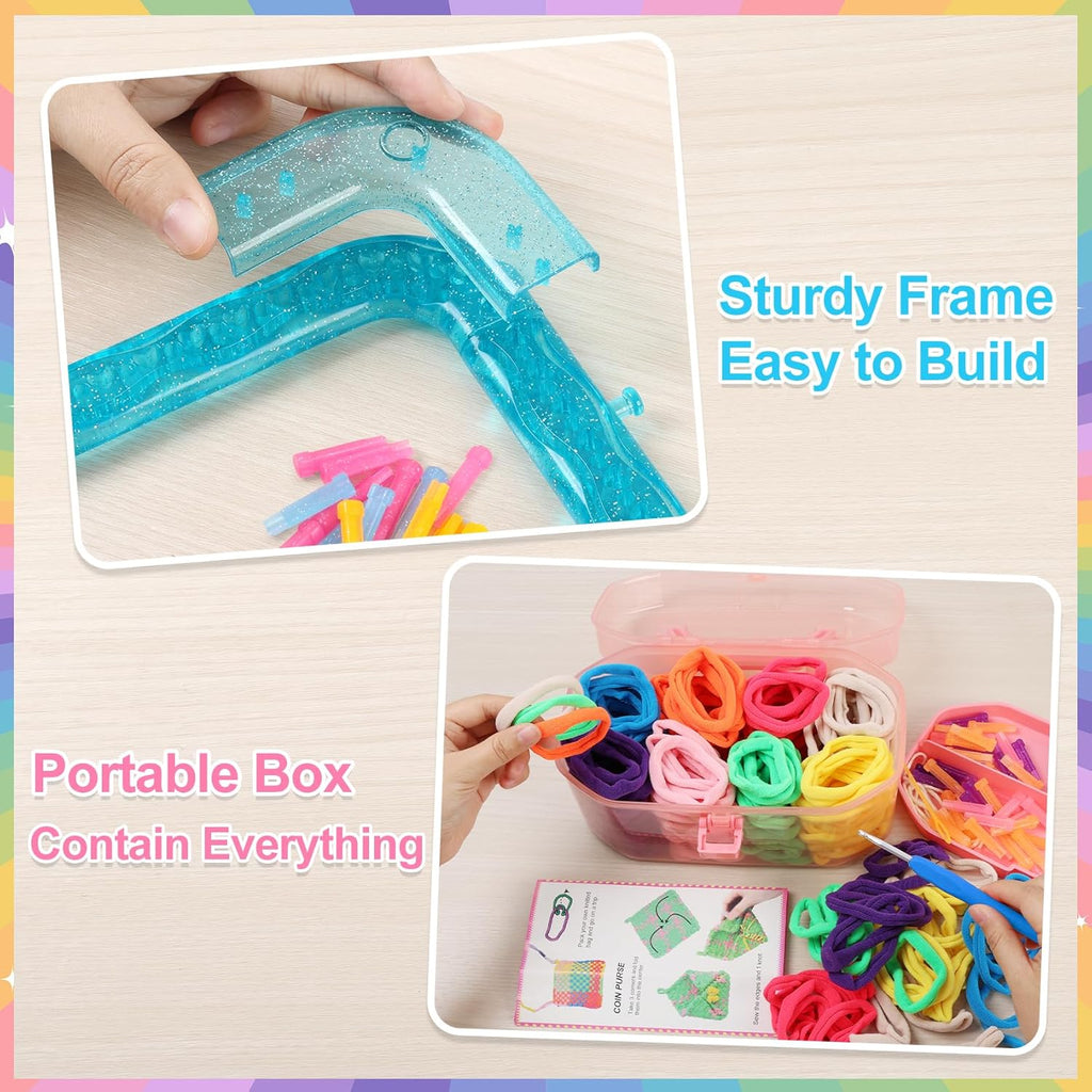 Weaving Loom Kit Toys, DIY Arts and Crafts for Kids and Adults, Ideal Gifts for Girls Ages 5 6 7 8-12 13, Easy