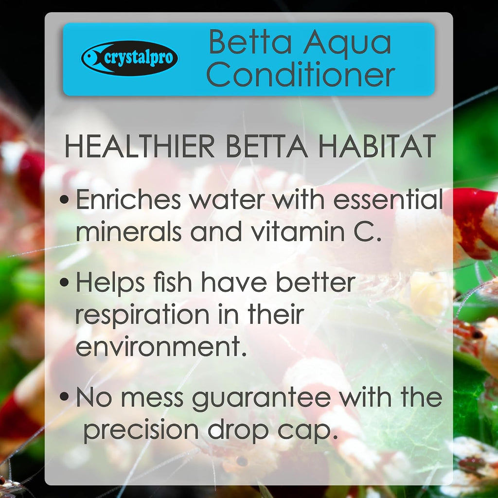 Betta Water Conditioner (Treats 660 Gallons) - Instantly Neutralizes Chlorine & Ammonia, Tap Water Treatment (4.2 Fl