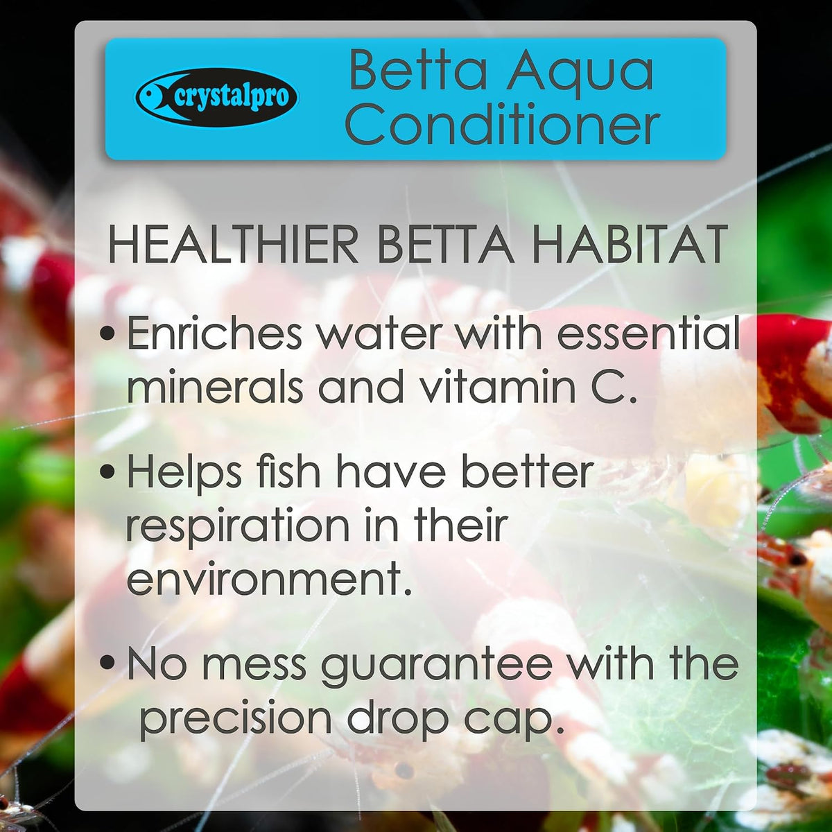 Betta Water Conditioner (Treats 660 Gallons) - Instantly Neutralizes Chlorine & Ammonia, Tap Water Treatment (4.2 Fl