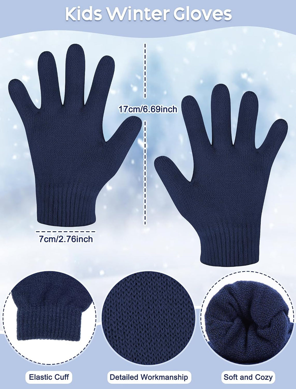 Kids Winter Hat Gloves Scarf Set, Boys and Girls Beanie Hat | Toddler Hat and Glove Set, Girls Beanie, Warm Mittens