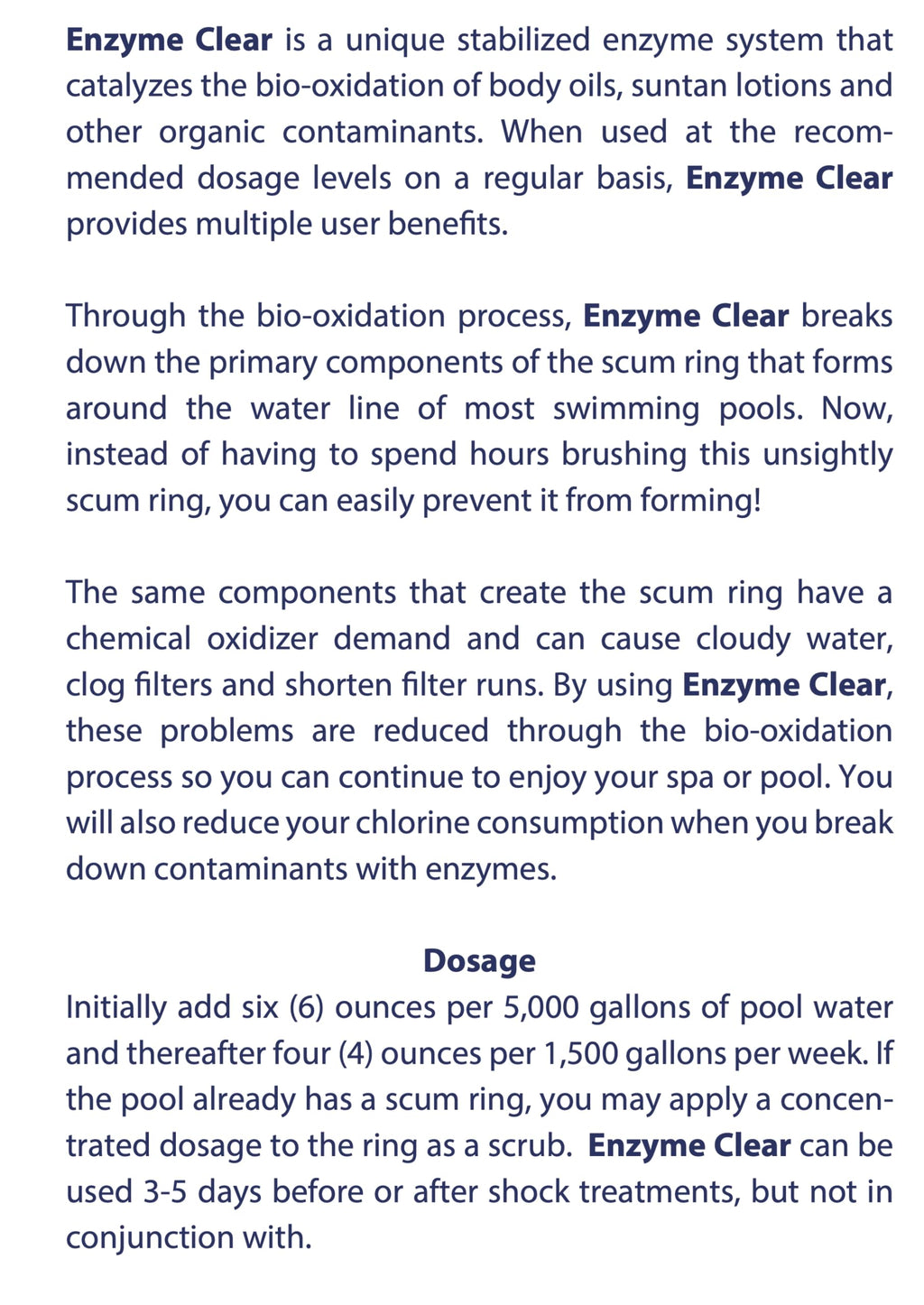 1-Quart Premium Pool Enzyme Treatment Pool Clarifier