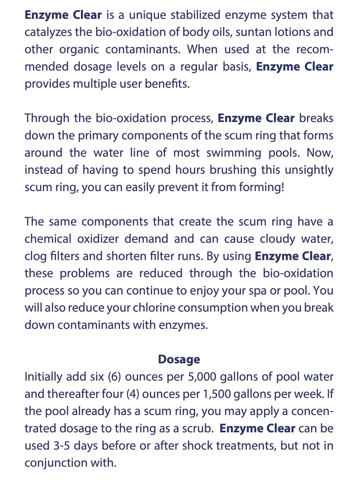 1-Quart Premium Pool Enzyme Treatment Pool Clarifier