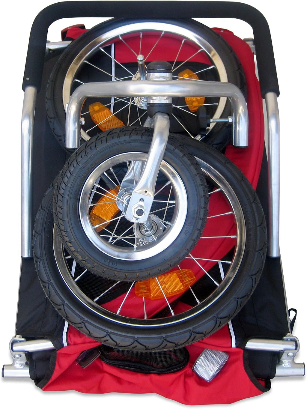 Booyah Medium pet Dog Bike Bicycle Trailer, Stroller and Jogger with Suspension,40 pounds, Adjustable Handlebar, Slow
