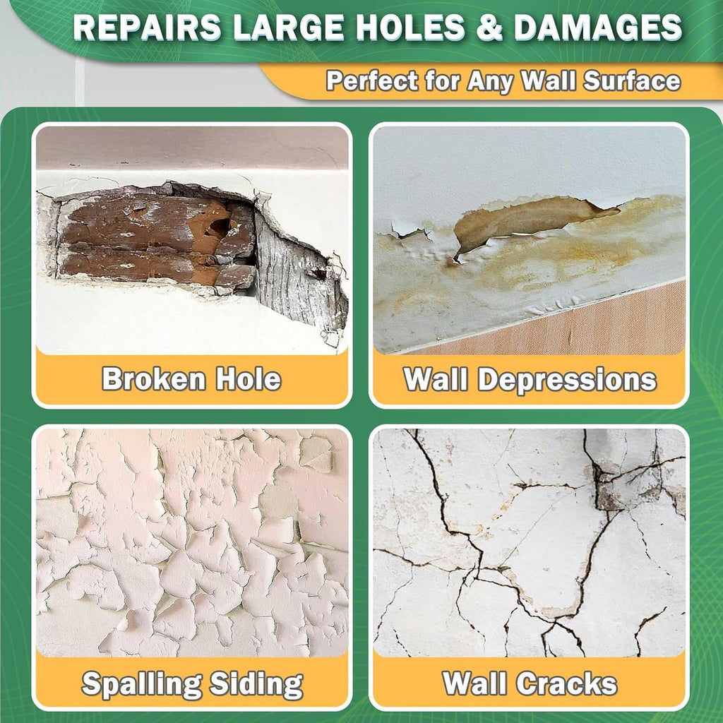 12 X 12 Inch Drywall Repair Kit - Heavy Duty Self-Adhesive Mesh Drywall Patch Kit for Large Holes, Quick & Easy Wall