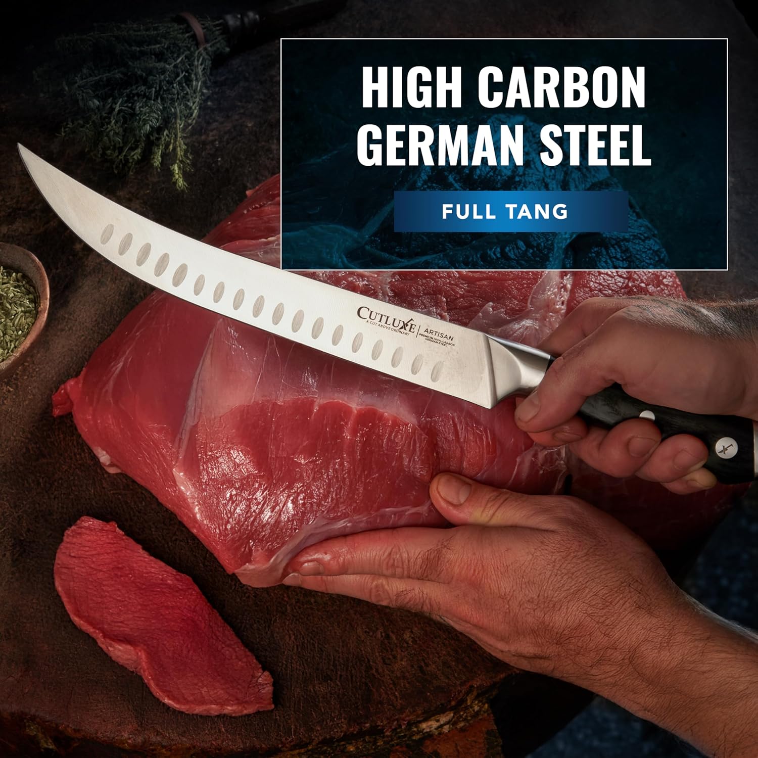 Butcher Carving Set, Cimeter Breaking & Boning Knife for Meat