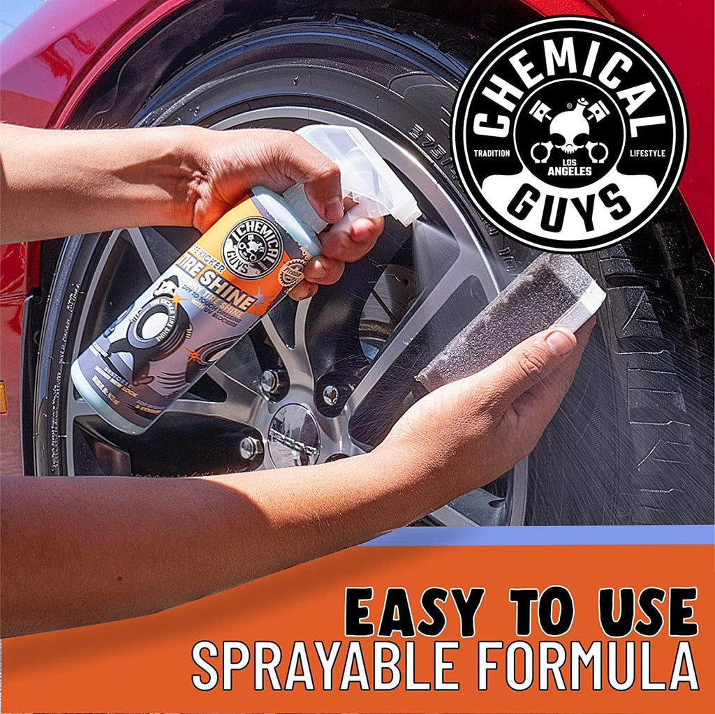 Tire Kicker Extra Glossy Tire Shine for Rubber & Trim, 16 oz | Sprayable dressing revives a deep wet look on tires