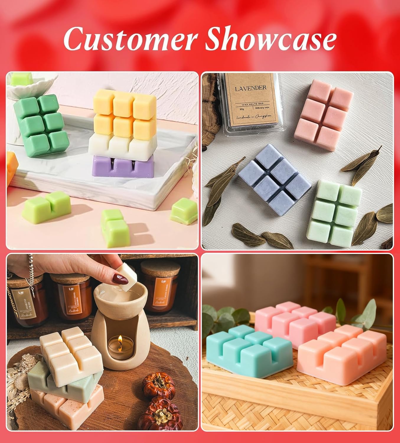 Thickened Wax Melt Molds Containers Clamshells for Wax Melts | Wax Tart Packaging for Enterprises or Households,Wax