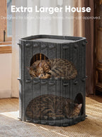 Cat House for Indoor Cats, Warm Felt Cat Bed, Scratch Resistant