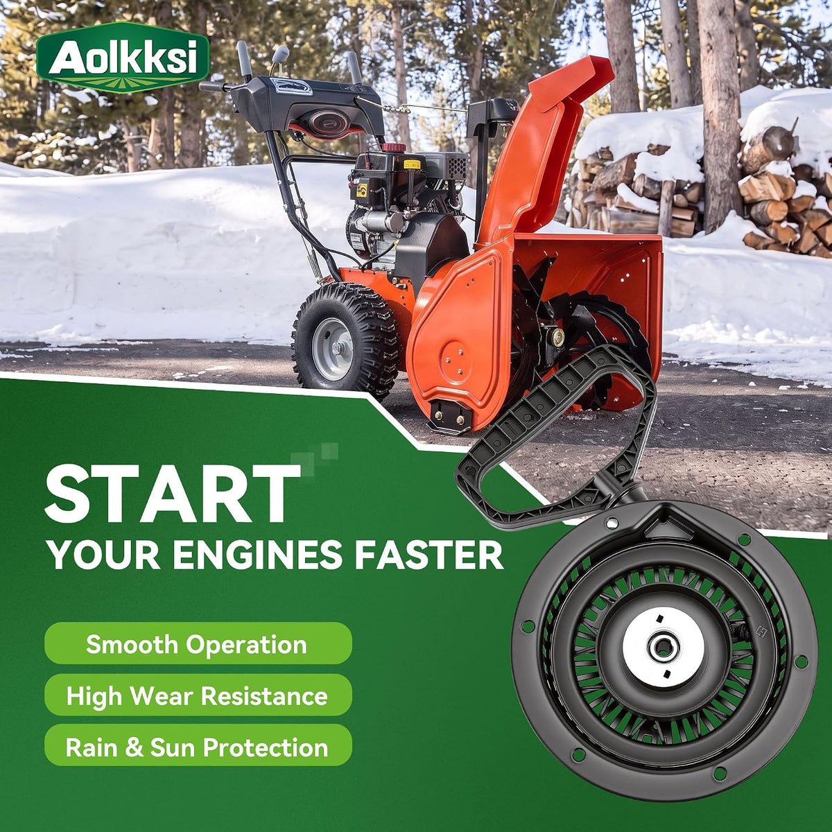 20001054 Pull Cord Recoil Starter Assembly for Ariens AX254 Engines, SNO-Tek, Compact, Classic, Deluxe, 920314, 921030, 921024, 920022, 920021 Snow Blowers
