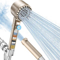 Filtered Shower Head with Handheld, High Pressure Shower Filter Head | ON/OFF Switch, Anti-clog Nozzles, 4 Spray