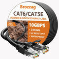 Ethernet Cable 50ft For Cat6/Cat5E, 10Gbps Compatible with Cat8/Cat7, 24AWG Network Cable Indoor&Outdoor, Direct