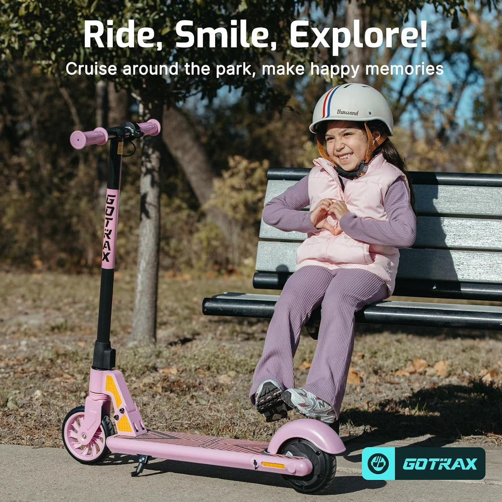 Gotrax Electric Scooter for Kids 6-12, Max 3.75 Mile & 7.5Mph,Thumb Control