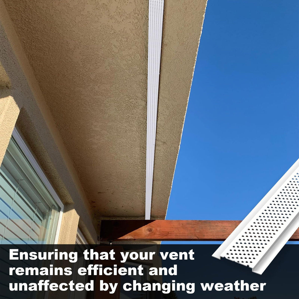 14 Pcs 72" Continuous Soffit Vent Strip, 3" Vented