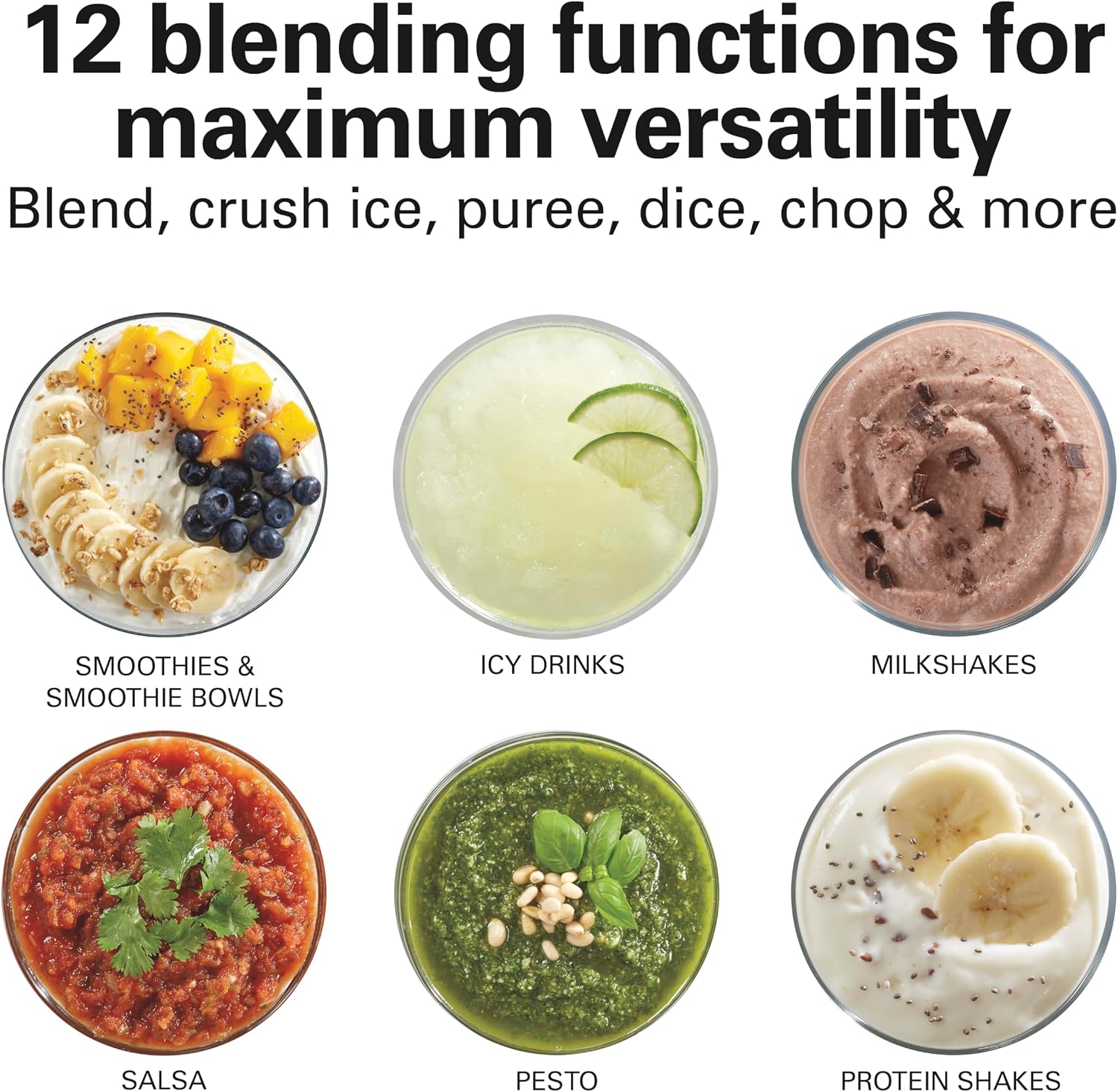 Power Elite Blender For Smoothies With Wave Action System | 40 oz. Glass Jar | 12 Functions Including Puree, Crush