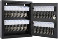 Key Lock Box, Wall Mount 60 Key Cabinet, Black | Numbered Key Storage Organizer, Secure Lock Box, Key Hooks & Labels