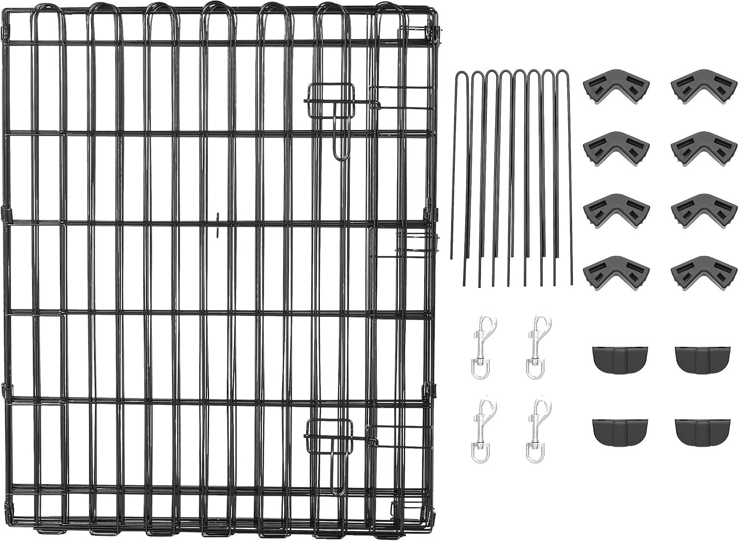 Portable Foldable Octagonal Metal Exercise Dog Playpen, Indoor/Outdoor Pet Fence with Single Door, 8 Panels, Small