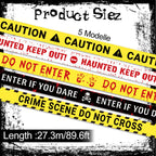 5Pcs 89.6Feet Caution Tape Halloween Decorations Outdoor House
