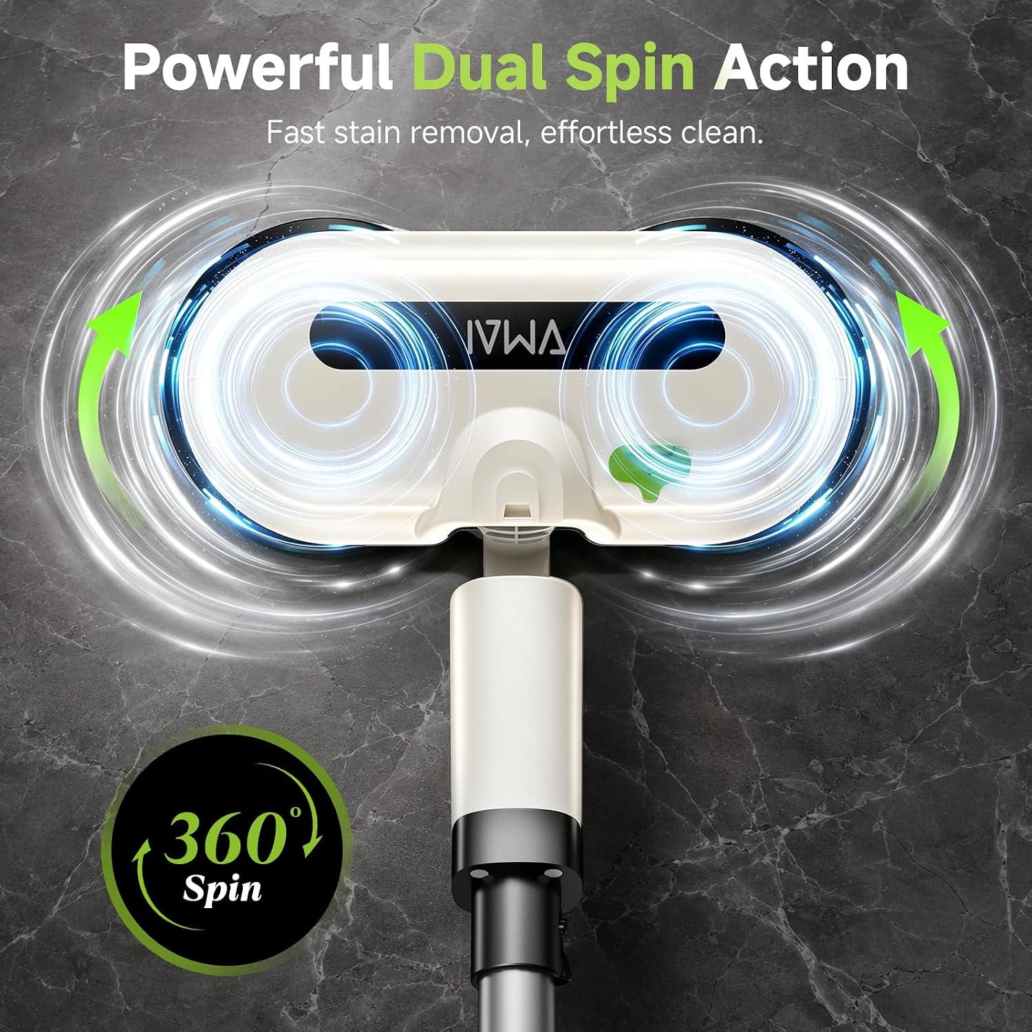 Cordless Electric Floor Scrubber & Mop with Cleaning Solution | Detachable Battery, Floor Scrubber Machine with Spray