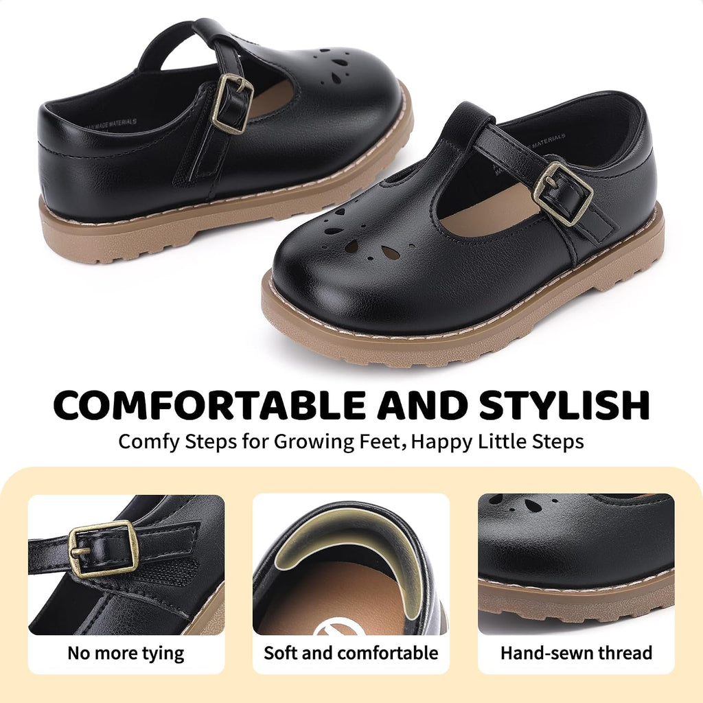Toddler Girl Mary Jane Dress Shoes - Ballet Flats for Easter Party School Shoes