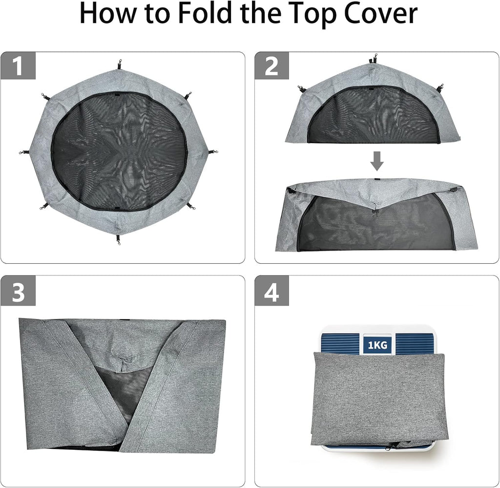 Top Cover Sun/Rain Proof Provide Shade and Security for Indoor Outdoor Dog Playpen Fits All 24" Wide 8 Panels Pet