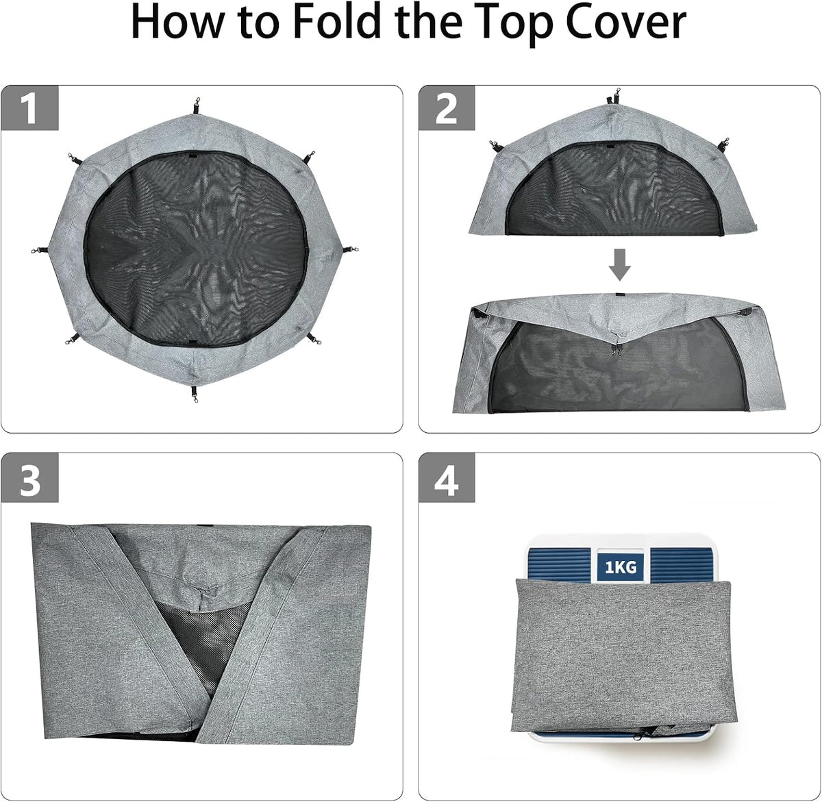 Top Cover Sun/Rain Proof Provide Shade and Security for Indoor Outdoor Dog Playpen Fits All 24" Wide 8 Panels Pet